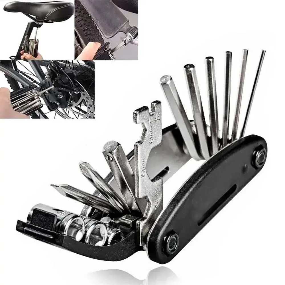 16-in-1 tragbares Fahrrad-Reparatur-Werkzeug-Set, Sechskantschlüssel – Bild 5