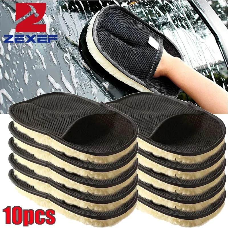 Auto Reinigung Schwamm Handschuh Auto Polieren Waschen Mitt Handschuhe Mikrofaser Waschen Für Automotive Küche