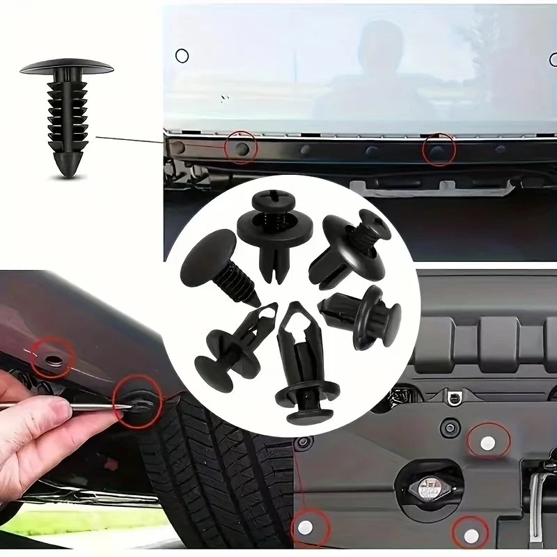 Auto Fastener Clips Gemischte Auto Clips 6 Größe Retainer (190 Stück) – Bild 3
