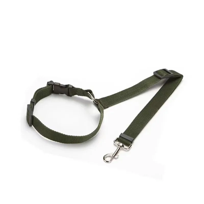 Einfarbig Zwei-in-one Haustier Auto Sitz Gürtel Nylon Blei Leine – Bild 4