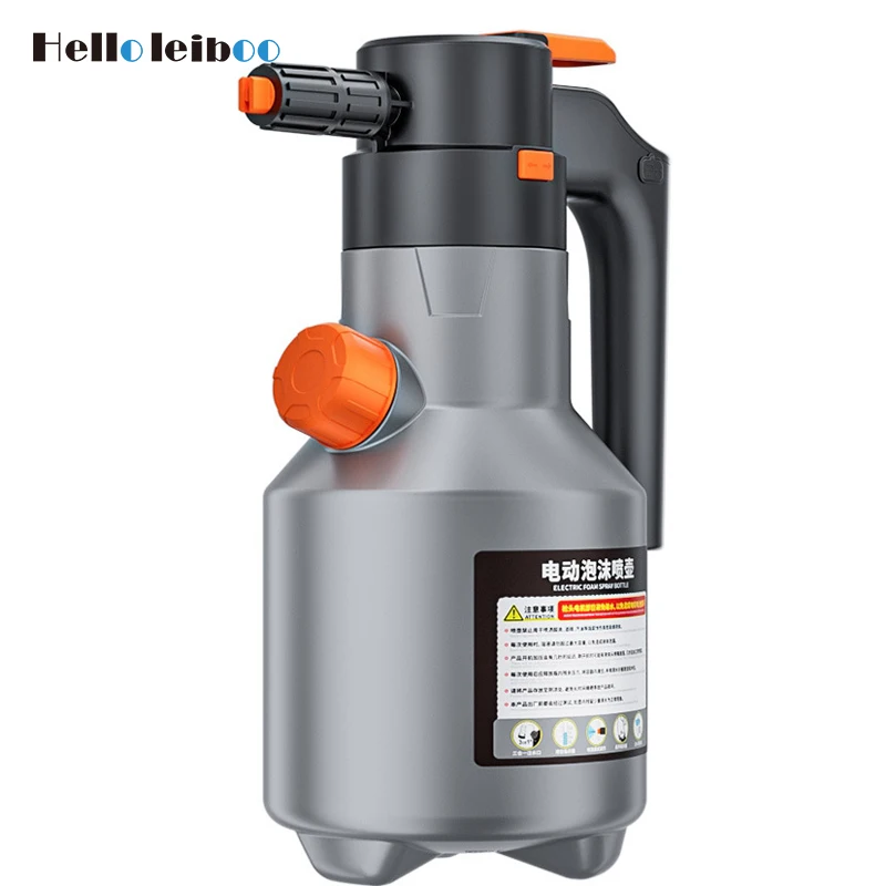 LEIBOO 2L Leistungsstarke Elektrische Schaum Sprayer Auto Waschen Schnee Schaum Spray Flasche Wiederaufladbare