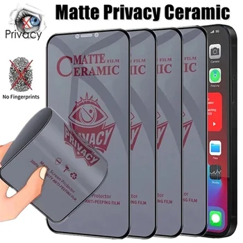 Matte Keramik Sichtschutz für iPhone 14 Pro Max 7 8 16 plus Anti-Spion-Film für iPhone 11 12 13 15 Pro XS max