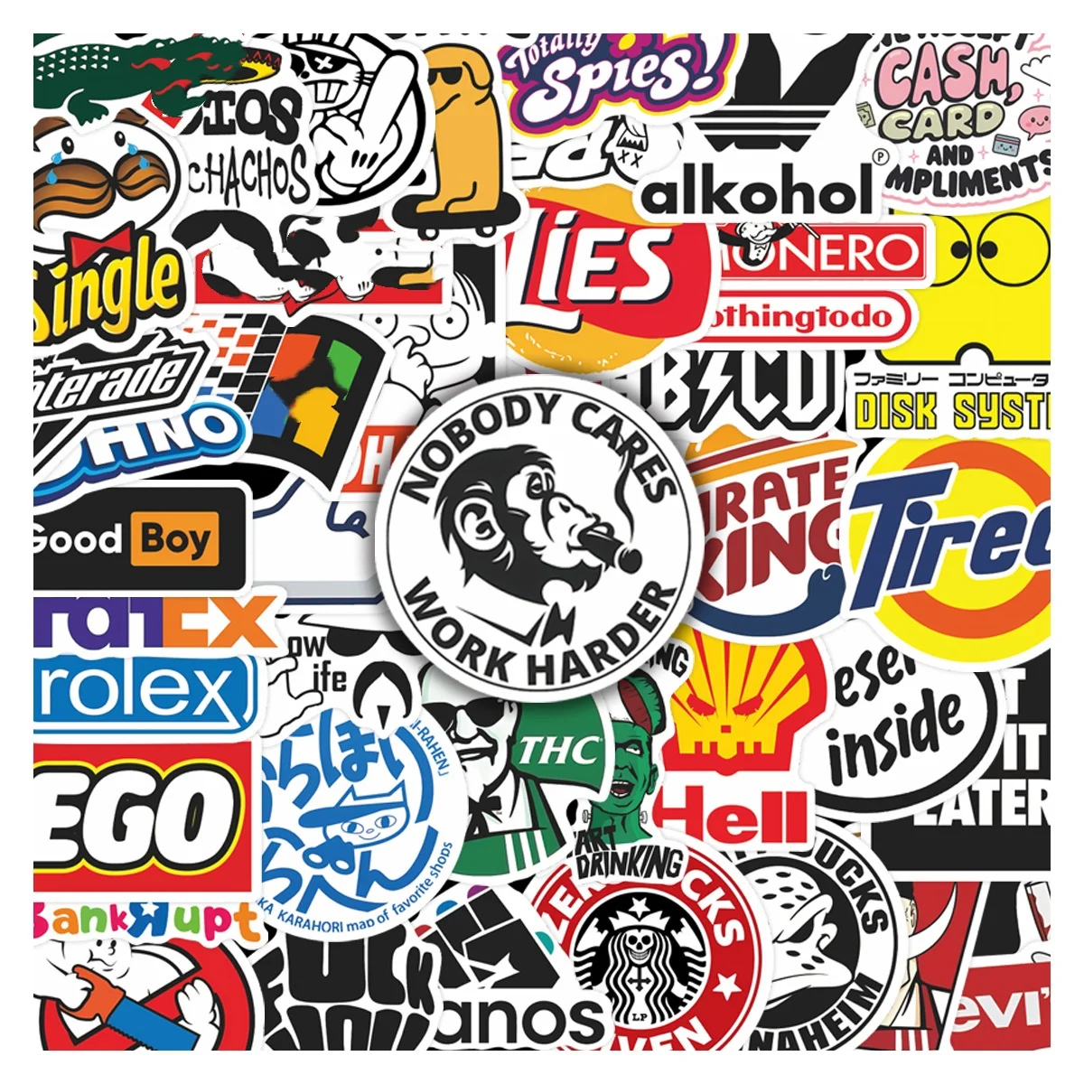 Süße lustige Meme-Aufkleber, coole Aufkleber für Telefon, Laptop, Sammelalbum, Skateboard, Gitarre (50 Stück)