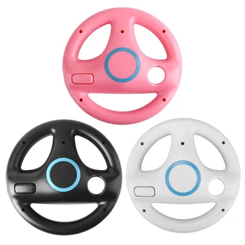 Lenkrad für Nintendo Wii-Fernbedienung Mario Kart Racing Games Schwarz Weiß Rennrad Kunststoff Innovativ