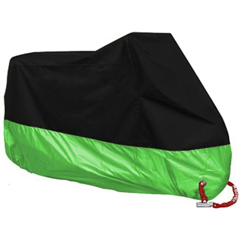 190T Schwarz Blau Design Wasserdichte Motorradabdeckungen Motoren Staub Regen Schnee UV-Schutzabdeckung Indoor