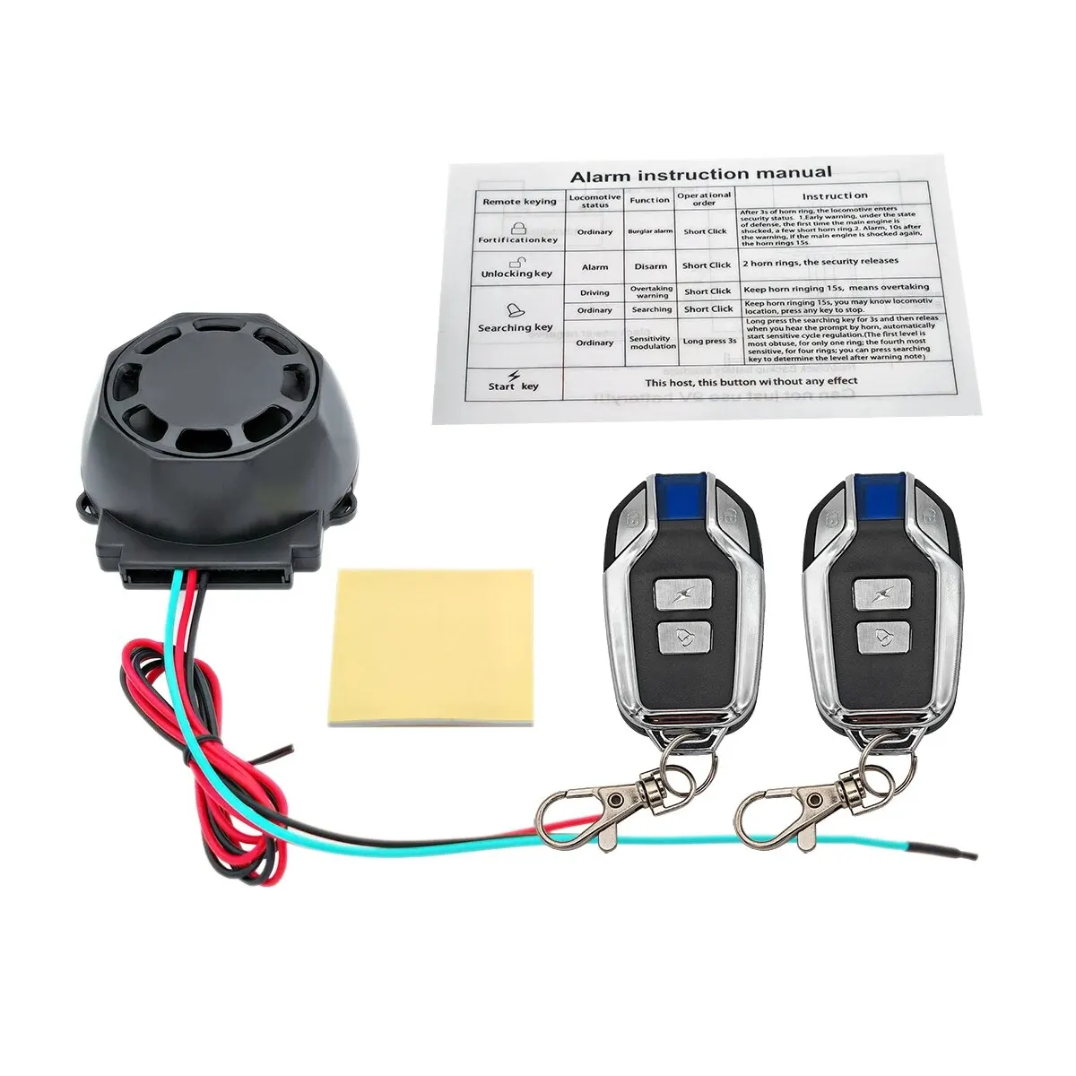 Universeller Motorrad-Diebstahlalarm, Vibrationsalarm, Fernbedienung, Autosuche, einstellbare Empfindlichkeit