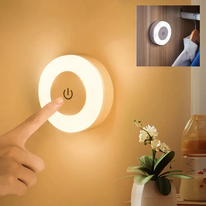LED-Licht, tragbares, über USB wiederaufladbares Nachtlicht für Wohn – Bild 2