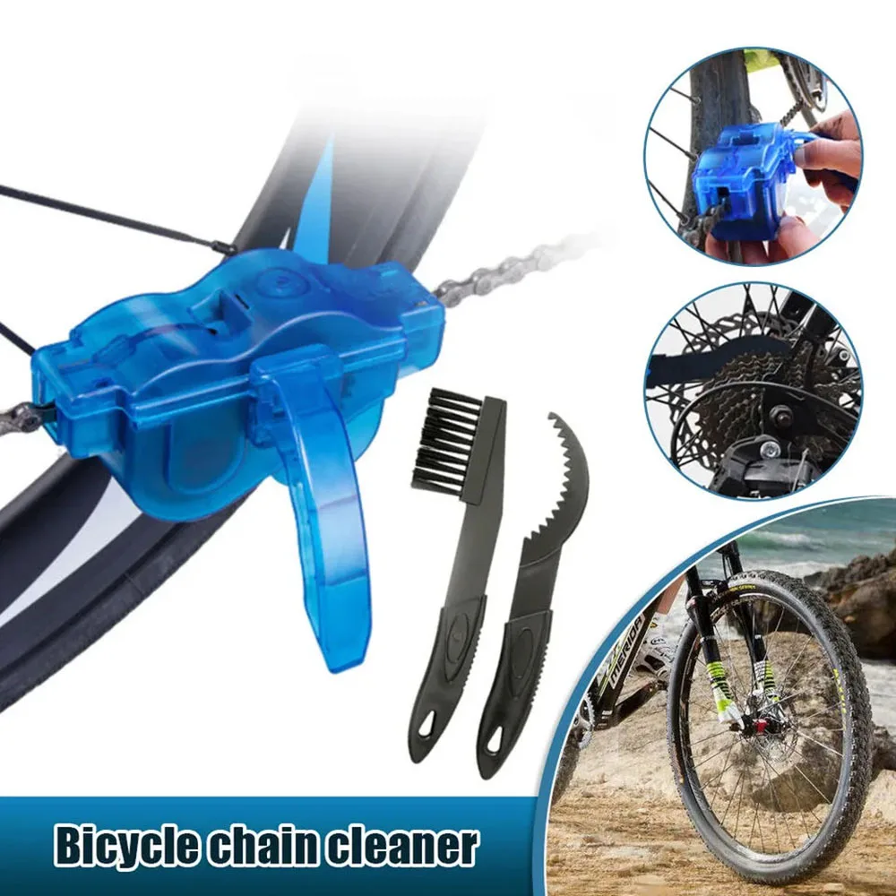 Kettenreiniger Reinigung Fahrrad 3D Kettenbürste Waschwerkzeug Set MTB – Bild 3