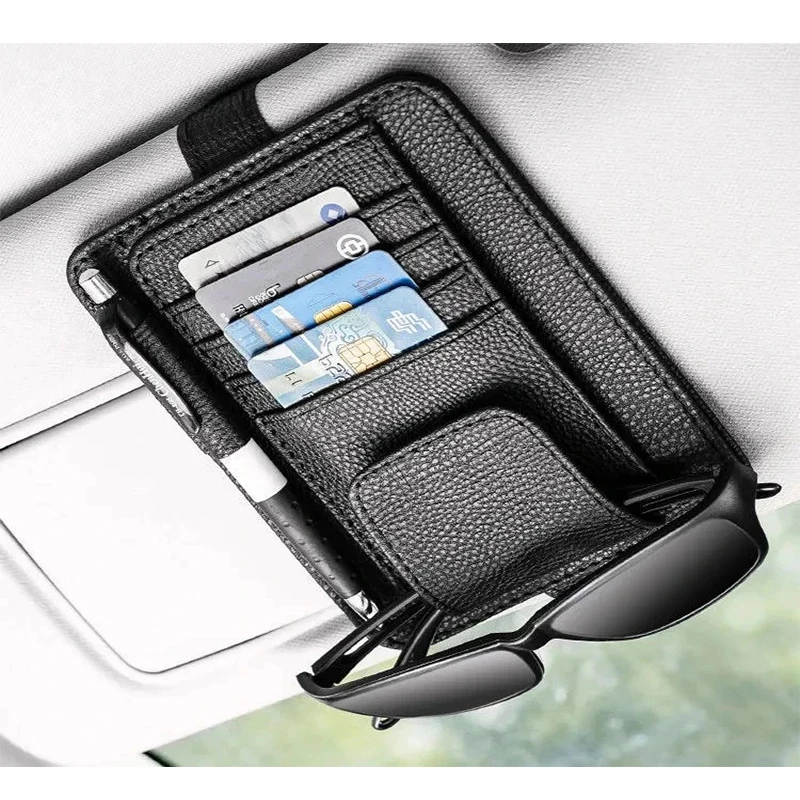 Auto Sonnenblende Bill Stift Visitenkarte Halter CD DVD Organizer – Bild 4