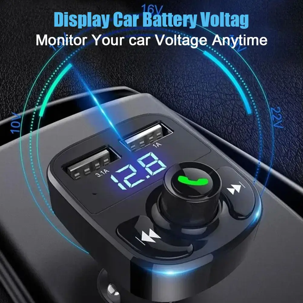 Auto FM Sender Bluetooth 5,0 Ladegerät Freisprecheinrichtung Wireless – Bild 4