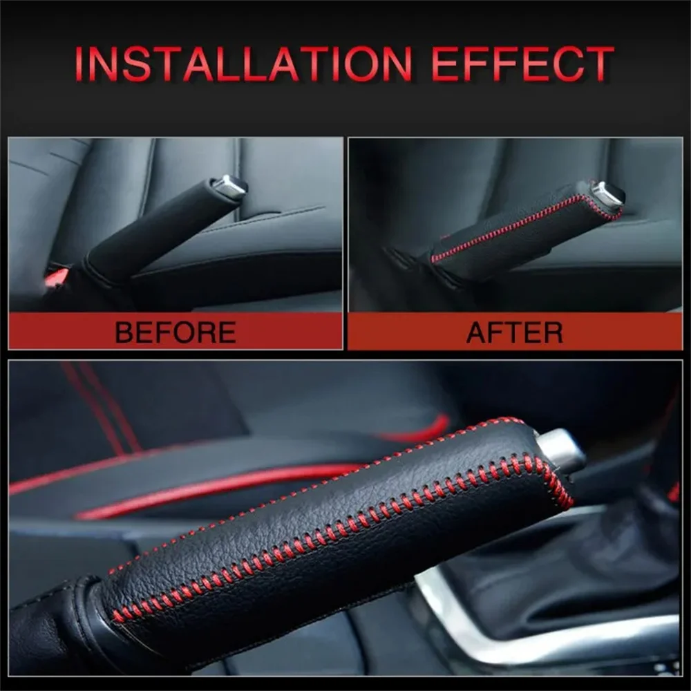 Handbremshülse aus echtem Leder, Handbremsgriffe für Mazda 6 – Bild 4