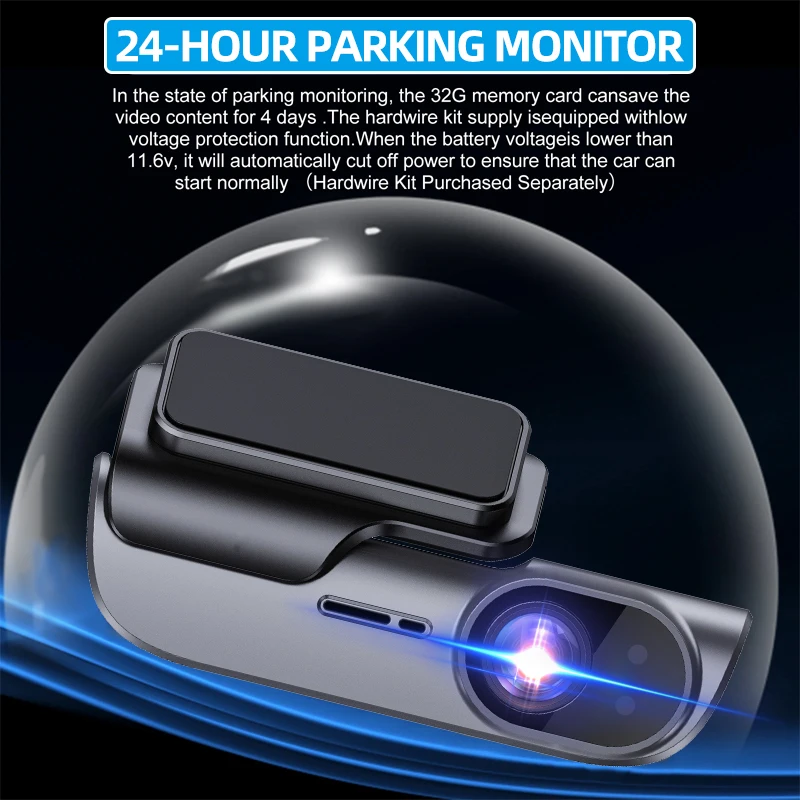 UHD 4K WLAN Dashcam mit Nachtsicht, Videorekorder, Fahrtenschreiber – Bild 5