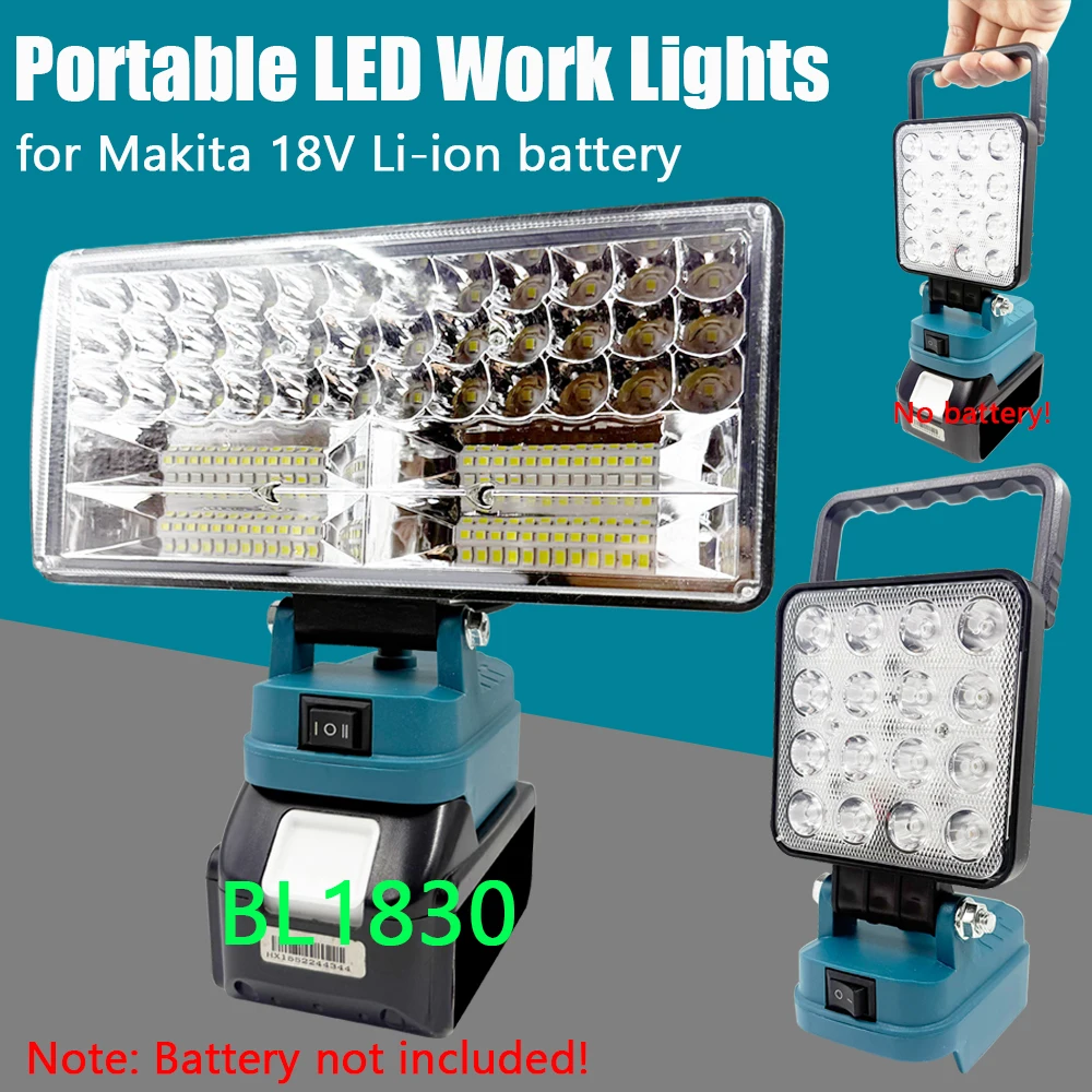 Elektrowerkzeug-Teile für Makita 18 V Lithium-Batterie, LED-Arbeitsscheinwerfer, Handlampe, Strahler