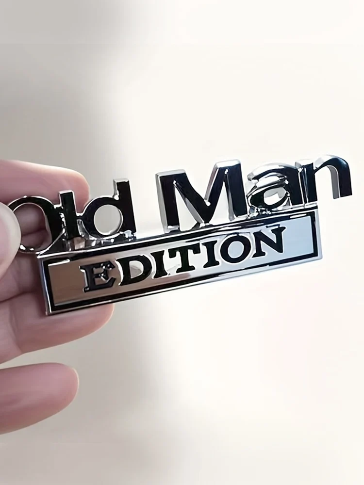 Old Man Edition 3D-Emblem-Aufkleber, Abzeichen, Kotflügel, lustige Aufkleber, Auto, LKW, Ersatz-Türdekoration