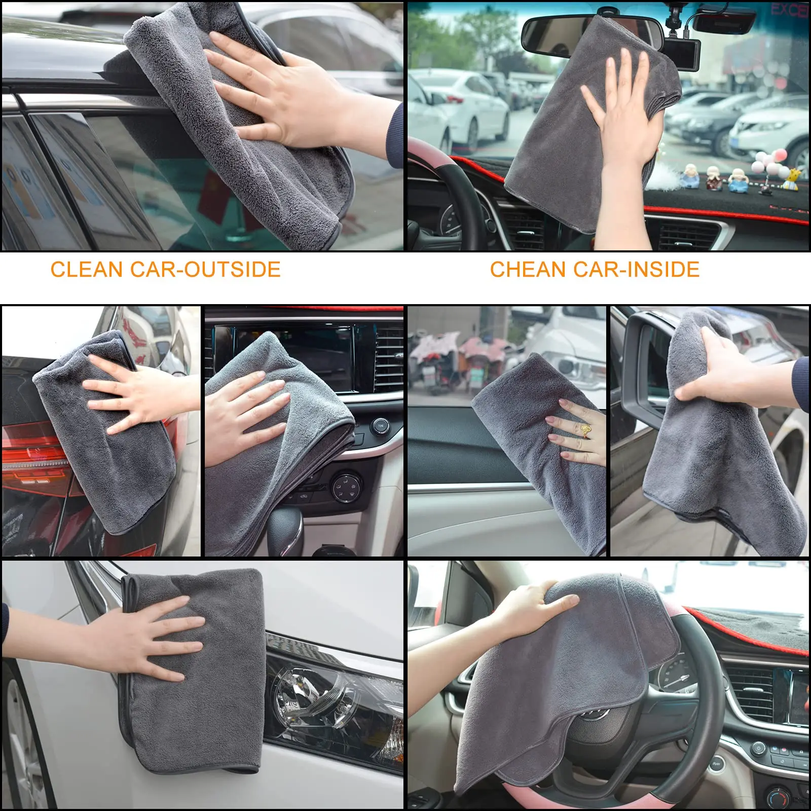 Mikrofaser-Auto-Trocknungstuch, Auto-Waschdetails, Reinigung, Wachsen – Bild 6