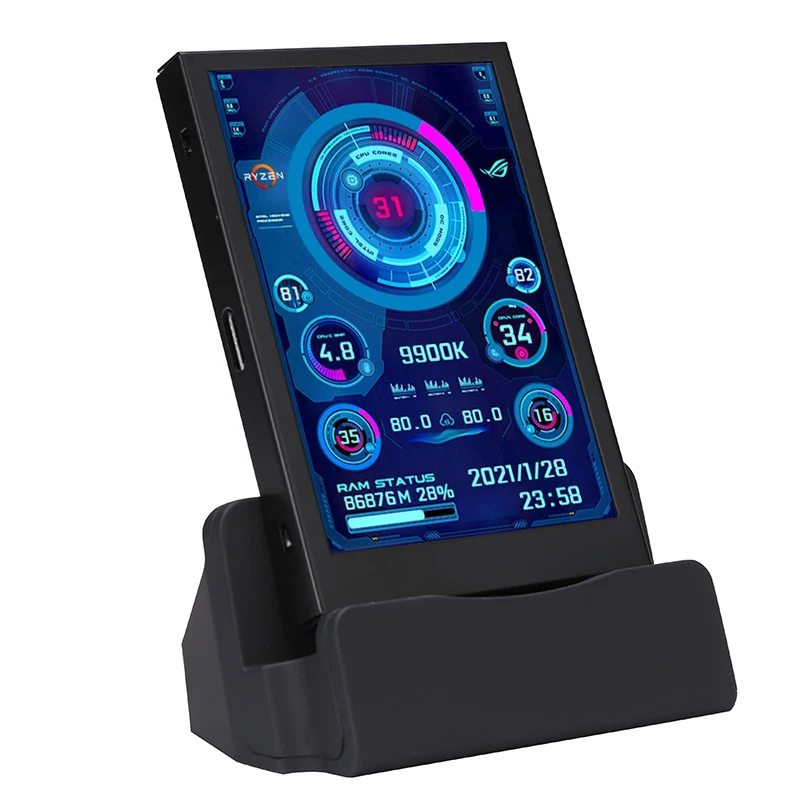 3,5 Zoll IPS USB-C Zweitbildschirm für CPU/GPU/RAM-Anzeige, AIDA64 – Bild 2