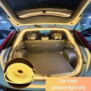 Flexibler LED-Umgebungslichtstreifen, 5 m, DC12 V, für Tesla Model Y 3 S After Trunk Frunk, Silikon-Innenraum
