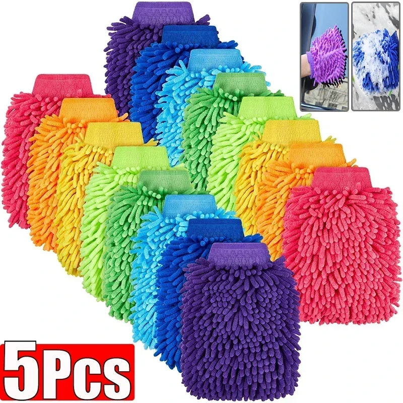 Auto Waschen Handschuhe Chenille Korallen Fleece Handschuhe Waschen Wischer Auto Reinigung Handtuch Auto Staub