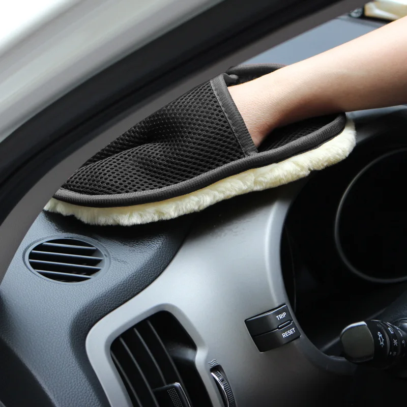 Auto Styling Wolle weiche Auto wasch handschuhe Reinigungs bürste – Bild 4