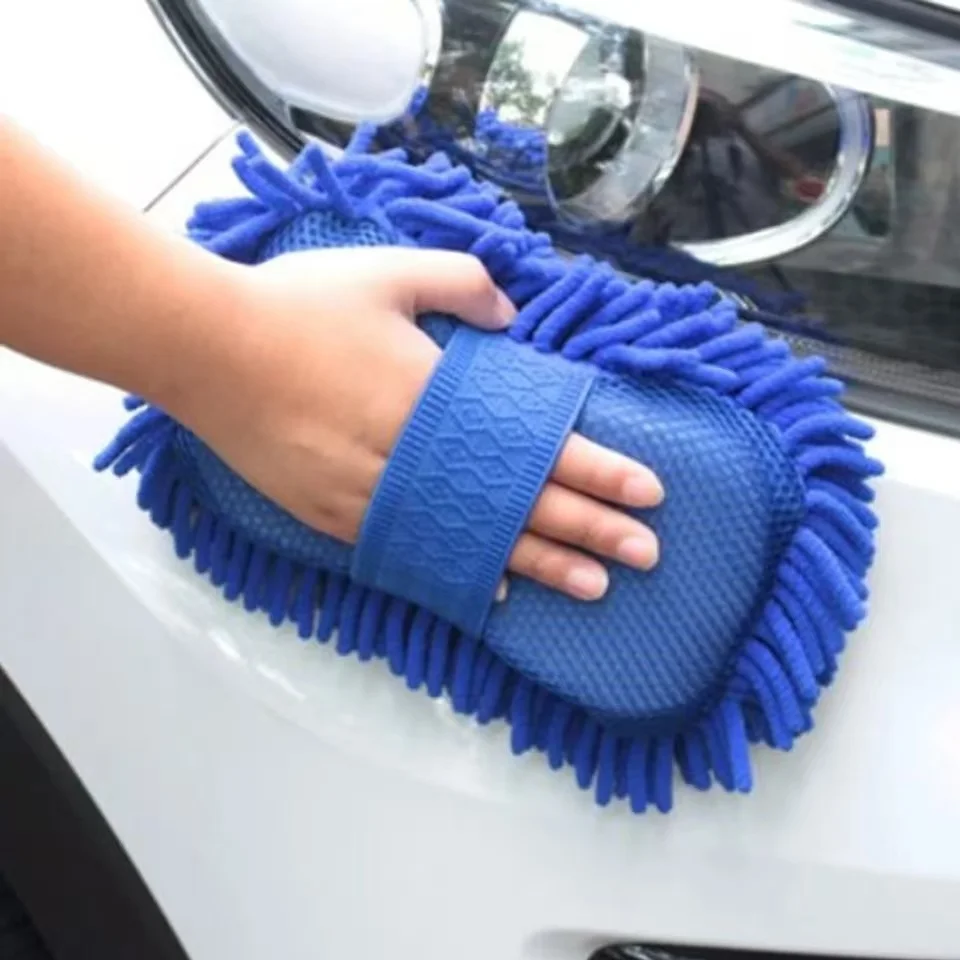 Auto Waschen Handschuh Mikrofaser Chenille Auto Waschen Schwamm Pflege – Bild 2