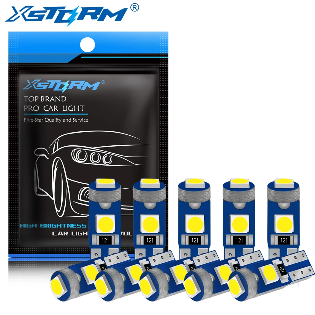 T5 Led-lampe W3W W1,2 W Led Canbus Auto Innen Lichter Dashboard Erwärmung Anzeige Keil Auto (10 Stück)
