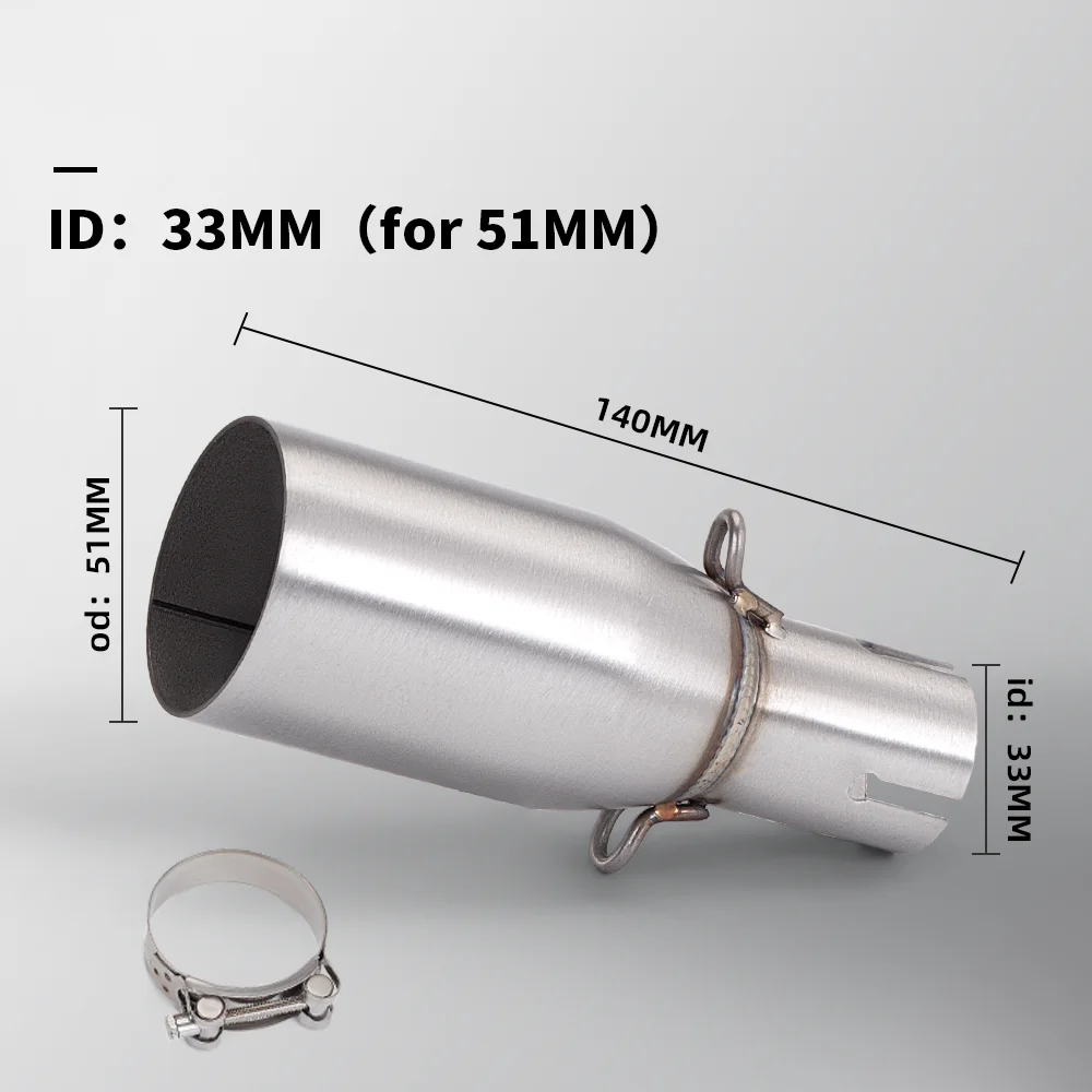 Motorrad-Modifikation, Auspuffrohr, Mittelteil, 28, 30, 32, 35 mm, Adapter, 51 mm, Auspuffabschnitt