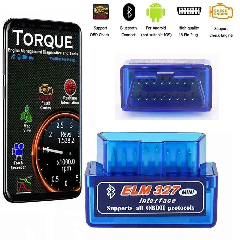 Obd 2 elm327 auto detektor bluetooth-kompatible schnitts telle v2.5v5.0 obd2 ii diagnose tool elm 2,1 arbeit
