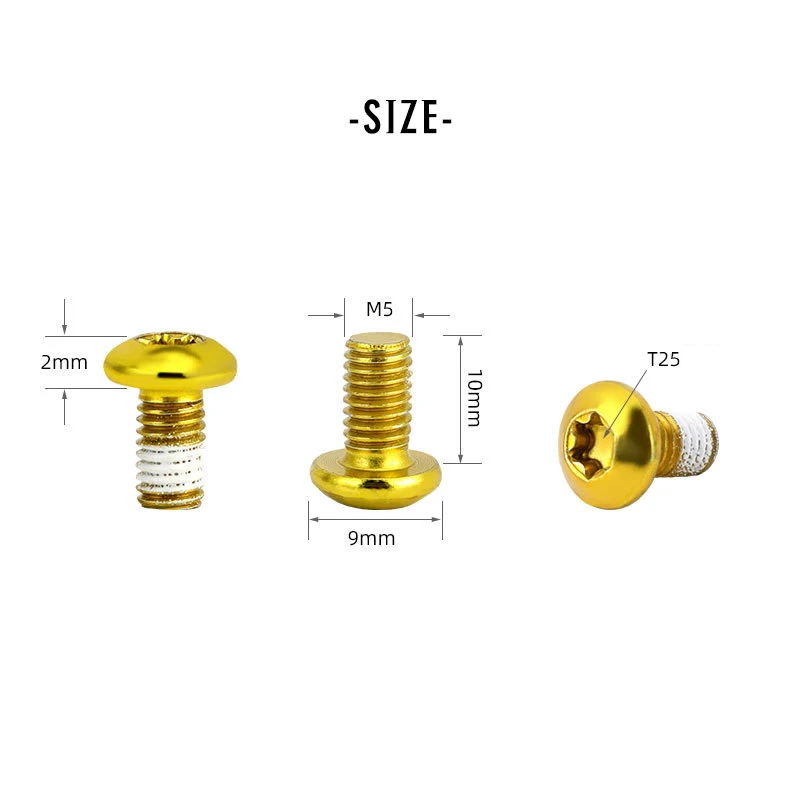 Fahrrad Bremsscheibe Torx Schrauben T25 M5x10mm Edelstahl (12 Stück) – Bild 5