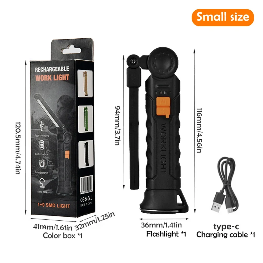 Leistungsstarke LED-Arbeitsleuchte mit Magnetbeleuchtung, Taschenlampe, Auto, Garage, Mechaniker, Lampe