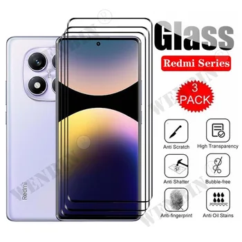 Panzerglas für Redmi Note 14 15 / Note 14 15 Pro / Note 14 15 Pro Plus Gebogener (3 Stück)