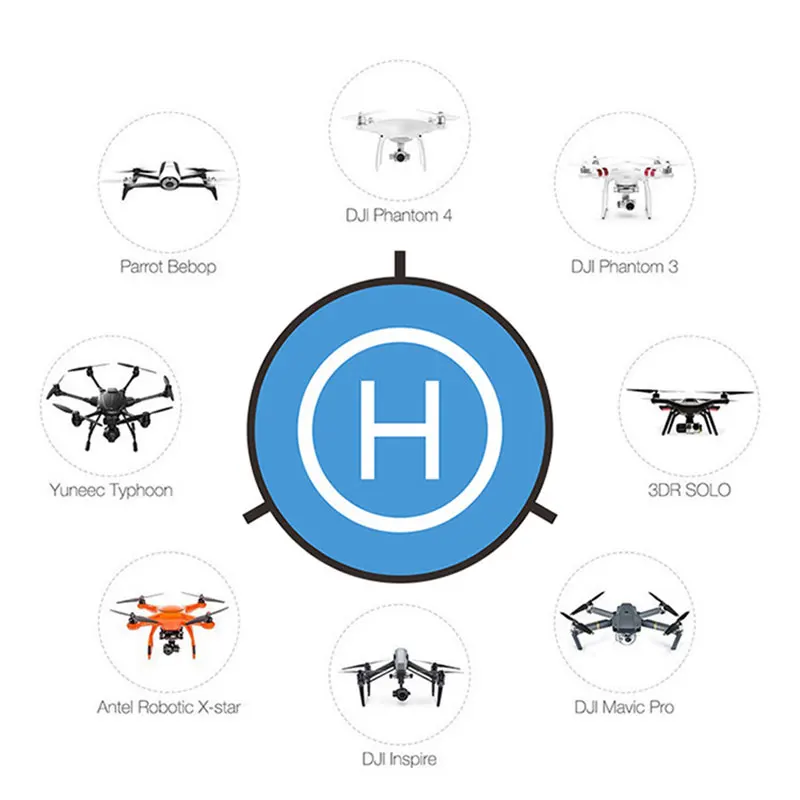 55 cm Drone Quadcopters Zubehör Universal 75 cm Faltbare Landeplatz RC – Bild 3