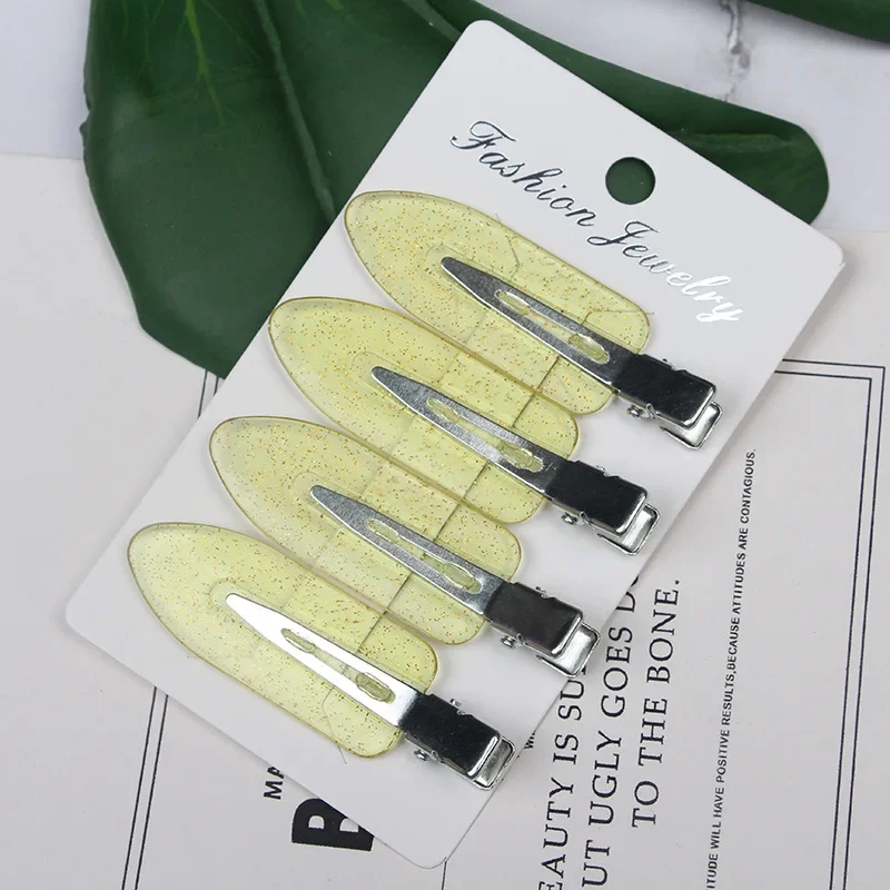 6 cm Haar Clips Keine Biegung Nahtlose Haar Clips Seitlichem Pony Haarspange Make-Up Waschen Gesicht (4 Stück)