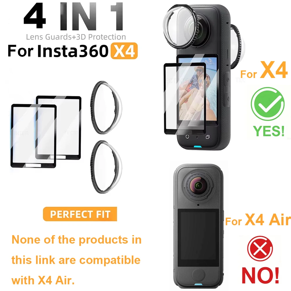 Gehärtete Glasfolie für Insta360 X4 X5 Displayschutzfolie, kratzfest – Bild 2