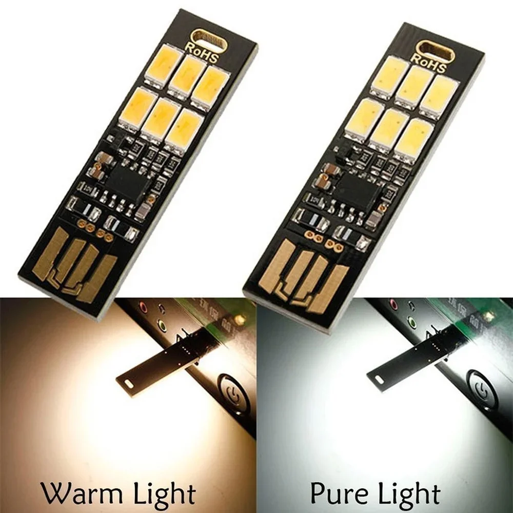 Mini USB LED Leselampe 5 V mit Touch-Dimmer, für Powerbank und Laptop – Bild 3