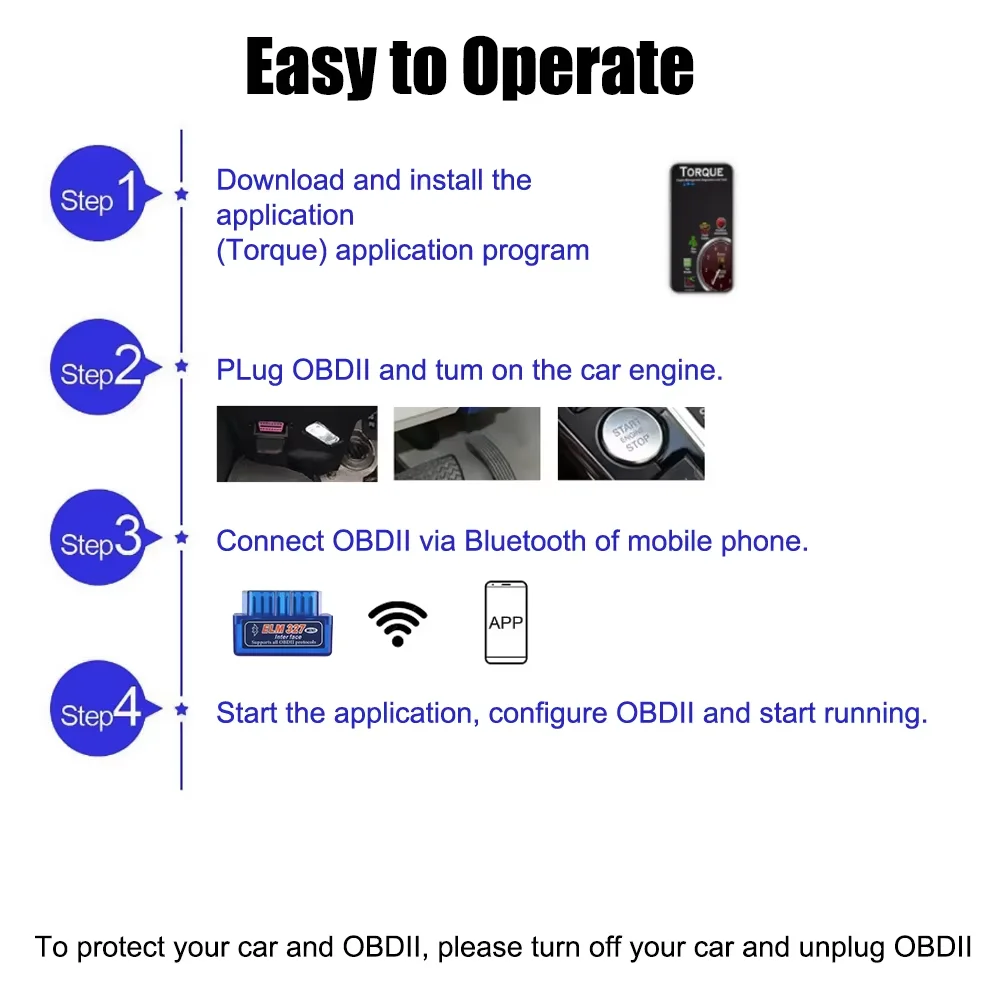 Mini Eml327 V2.1 OBD 2 Bluetooth Auto Diagnose-Tools – Bild 5