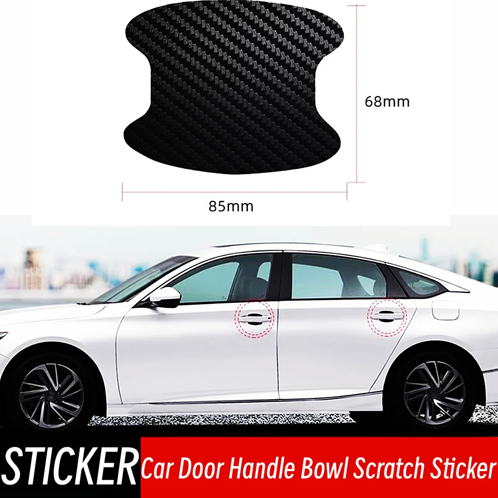 Universal Auto Türgriff Schüssel Scratch Schutz Aufkleber Autos Türgriff Carbon Faser Schutz Zubehör (4 Stück)