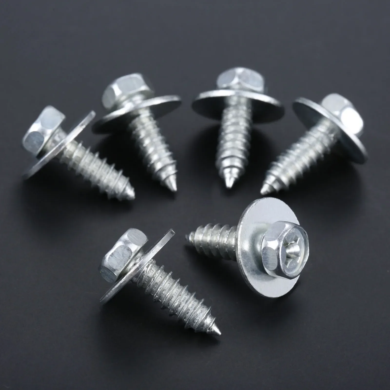 Silber Metall Nieten Auto Körper Schraube Innen Tür Trim Panel Retainer Clips Auto Hex Schrauben (20 Stück)
