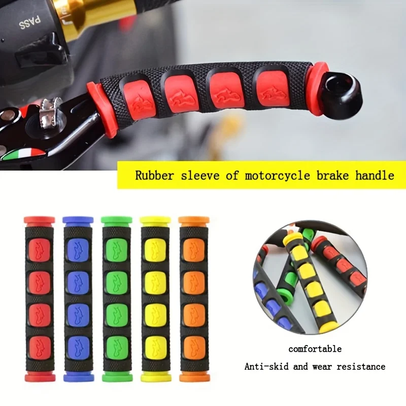Motorrad-Lenkergriffe, Rutschfeste Gummi-Brems – Bild 5