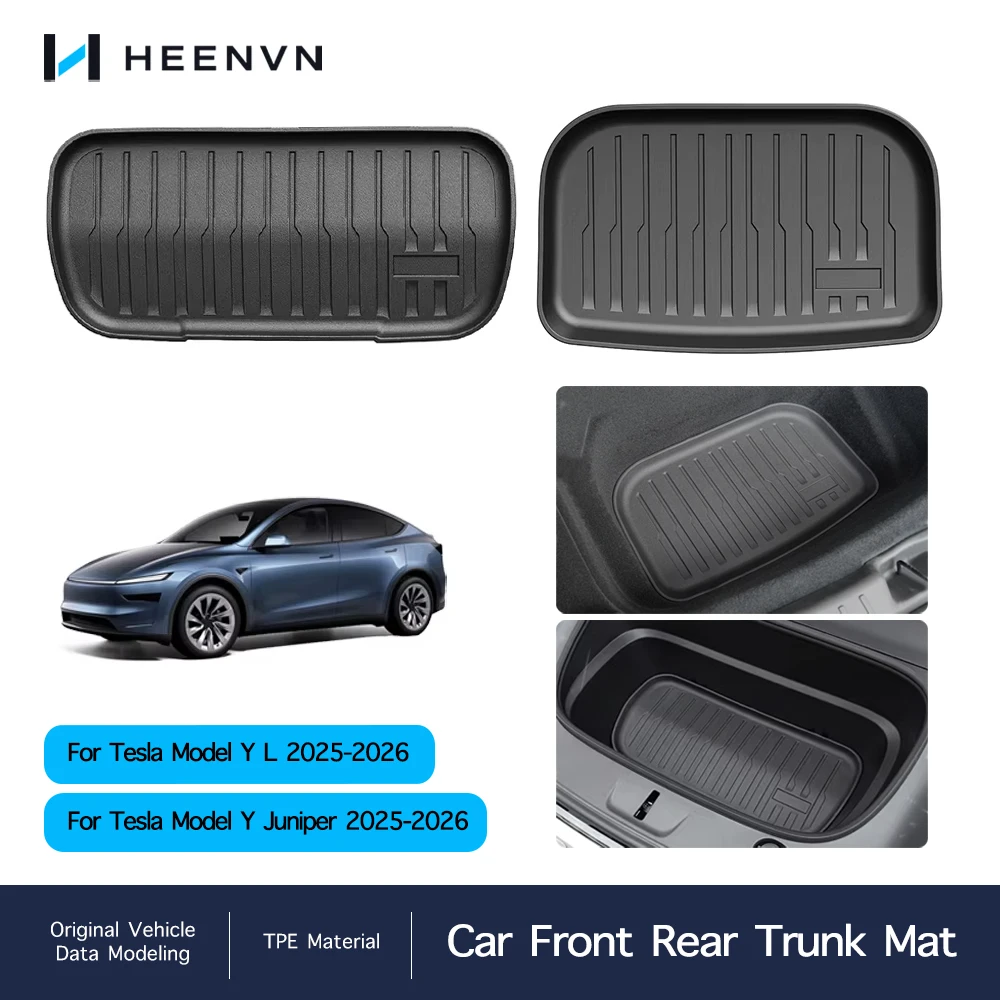Tesla Model Y Juniper 2022, vorne und hinten, Kofferraummatten, Cargo-Liner, wasserdicht, rutschfest