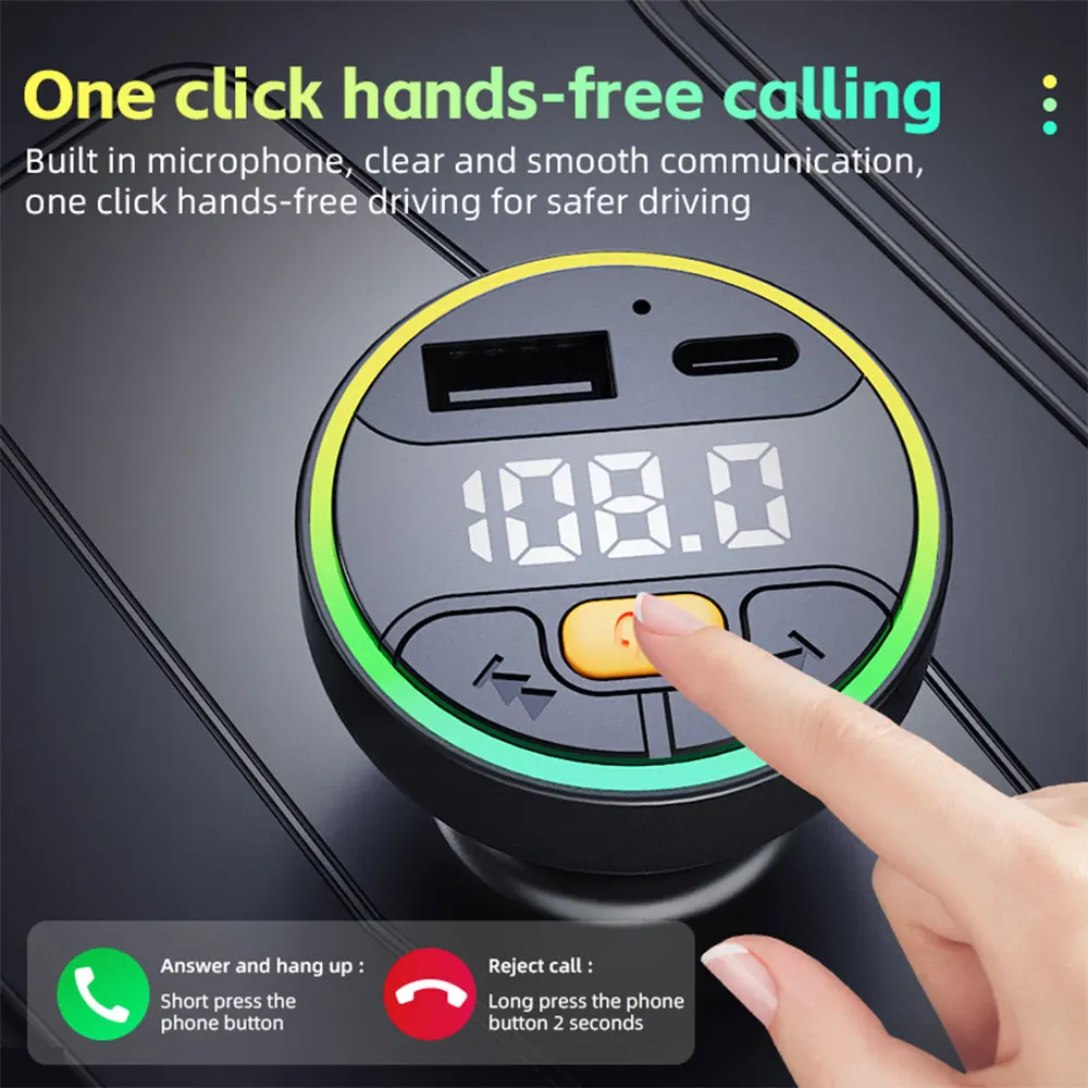 Auto FM Sender Bluetooth 5,3 Freisprecheinrichtung Wireless Car Kit – Bild 5