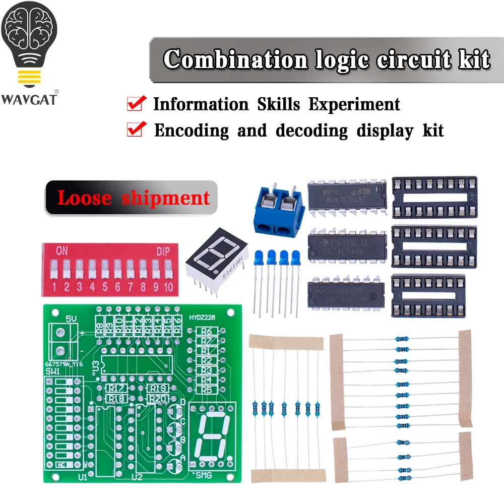 Kombinationslogikschaltung, Kodierung, Dekodierung, Anzeigekit, Ersatzteile für die Ausbildung elektronischer