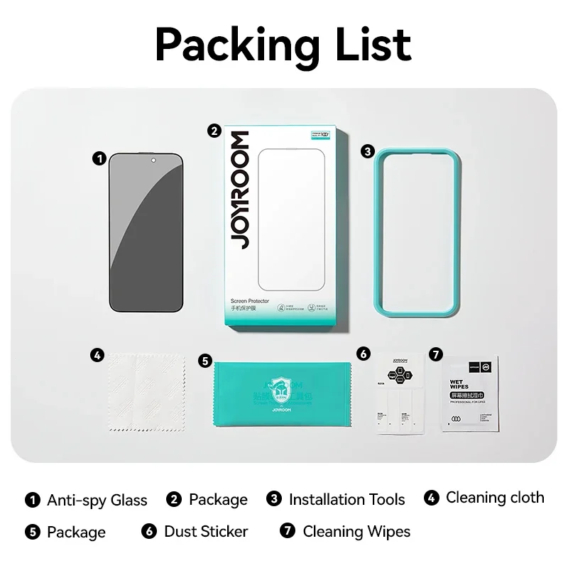 Joyroom 1/2 Stück Anti-Spionage-Glas für iPhone 18 17 16 15 14 Pro Max – Bild 6