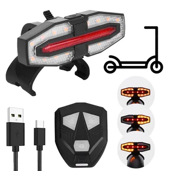 Blinker-Rückleuchte, USB wiederaufladbar, wasserdicht, E-Scooter, Sicherheitswarnung, Rücklicht, LED-Blinker