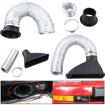Universal Auto Front Stoßstange Eintritt Air Turbo Lufteinlass Rohr Kit ABS Turbine Einlass Kit Rohr Luft