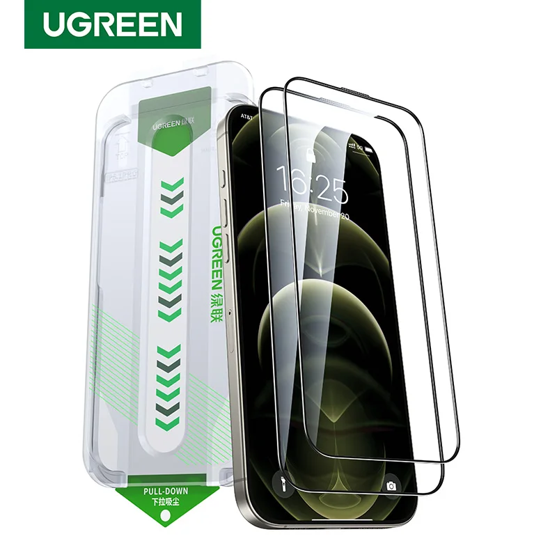 UGREEN 2PCS Automatische Staub-freies Screen Protector Für iPhone 17 Pro Max Gehärtetes Glas Für iPhone 17 16
