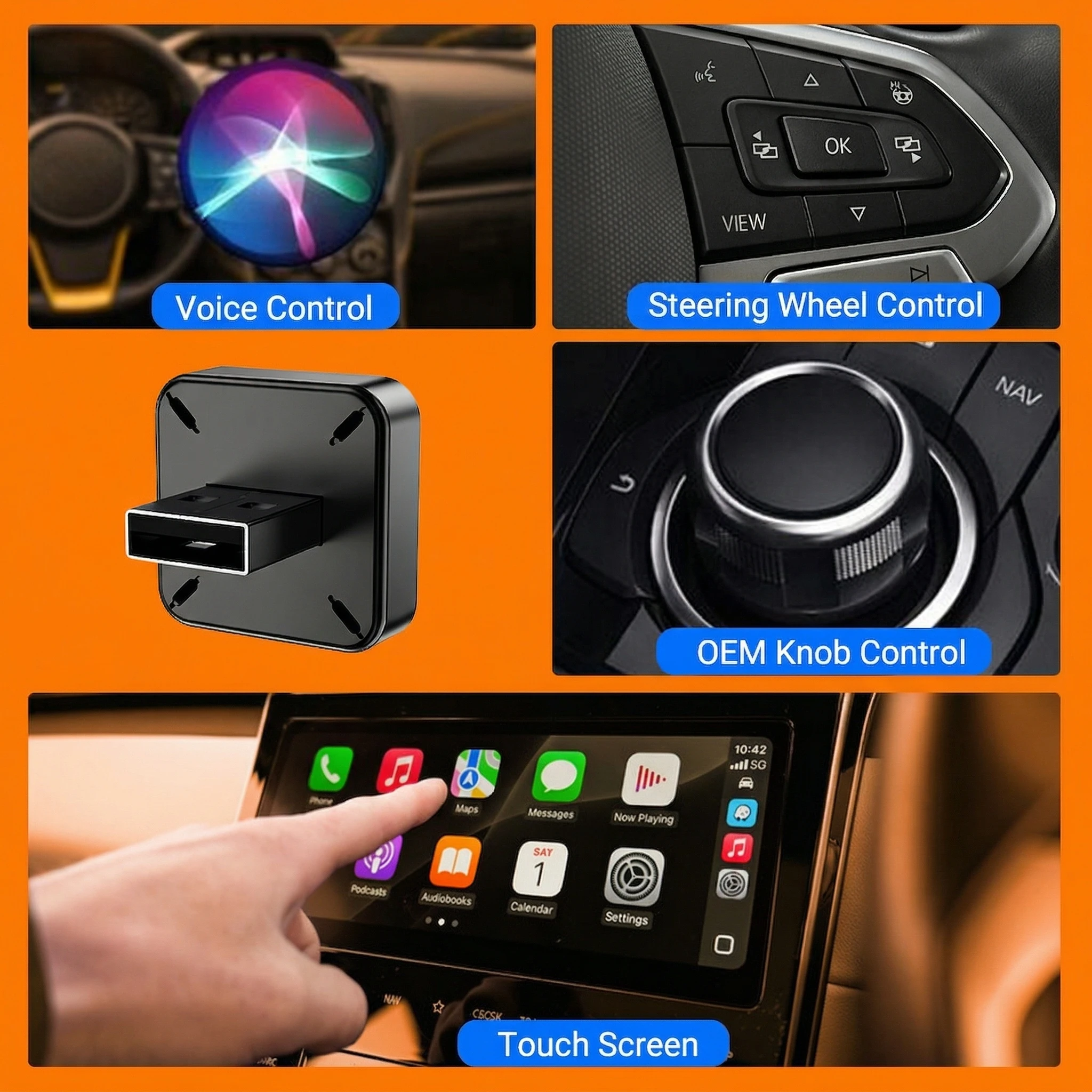 Mini 2-in-1 Smart Wireless CarPlay-Adapter, universeller Android Auto – Bild 4