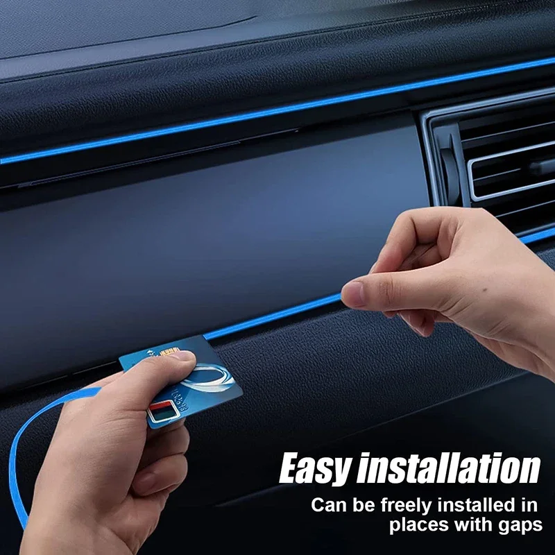 Auto Innen Atmosphäre Beleuchtung LED Streifen DIY Flexible EL – Bild 5