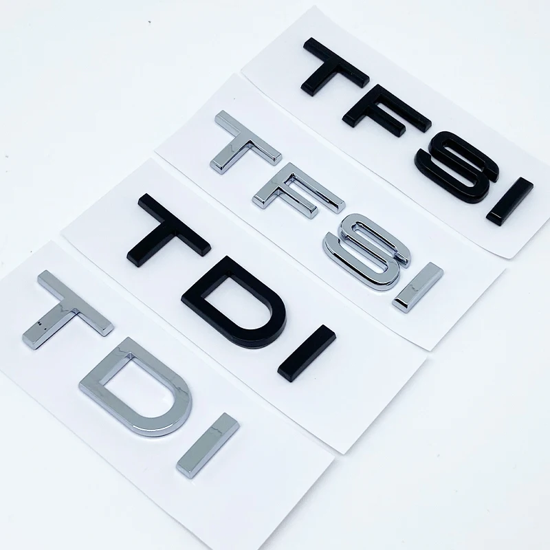 3d ABS Chrom Buchstaben Zahlen Auto Hinten Stamm Boot Emblem Aufkleber – Bild 3