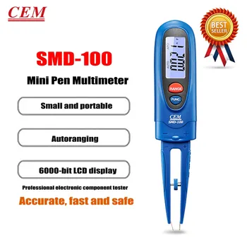 SMD-100 Intelligenter Tester für elektronische Bauelemente, 6000 Zählungen, LCD-Anzeige