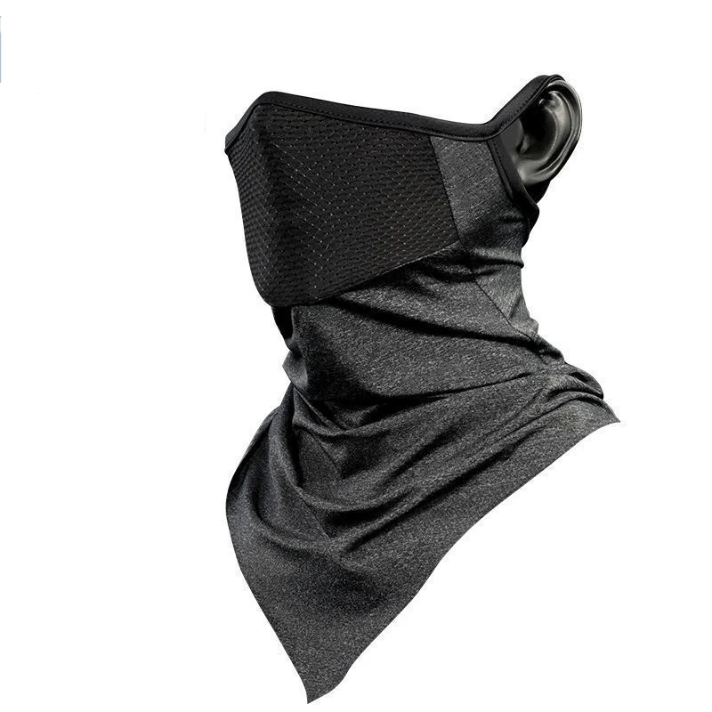 Sommer Männer Maske Volle Gesicht Fahrrad Halstuch Radfahren Bandana UV Schutz Maske Atmungs Eis Seide Outdoor